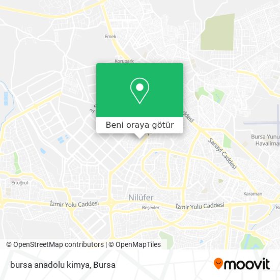 bursa anadolu kimya harita