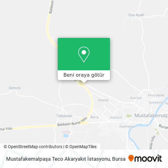 Mustafakemalpaşa Teco Akaryakıt İstasyonu harita