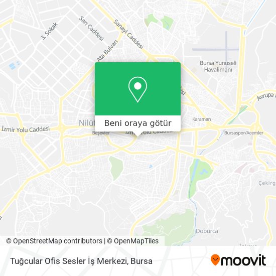 Tuğcular Ofis Sesler İş Merkezi harita