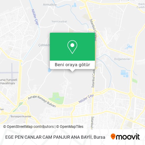 EGE PEN CANLAR CAM PANJUR ANA BAYİİ harita