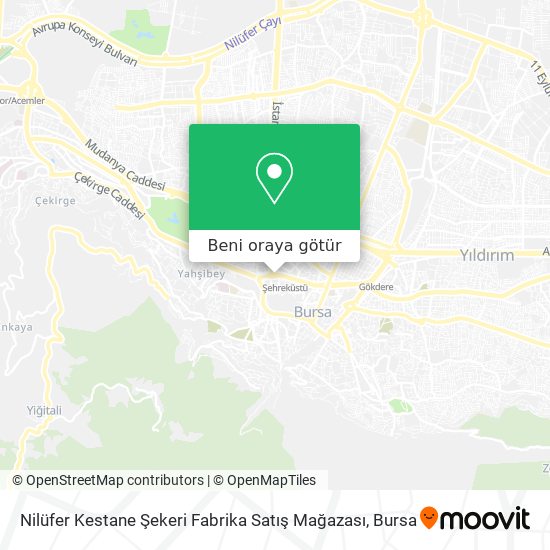 Nilüfer Kestane Şekeri Fabrika Satış Mağazası harita