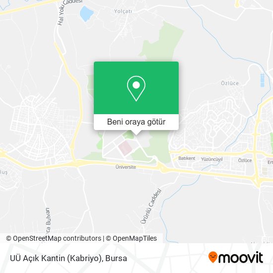 UÜ Açık Kantin (Kabriyo) harita