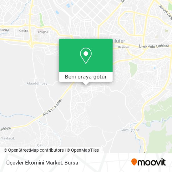 Üçevler Ekomini Market harita