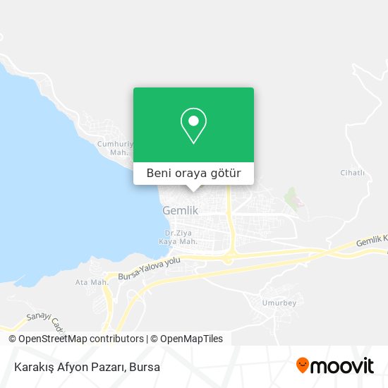Karakış Afyon Pazarı harita