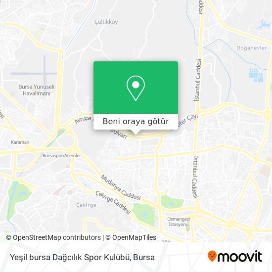 Yeşil bursa Dağcılık Spor Kulübü harita