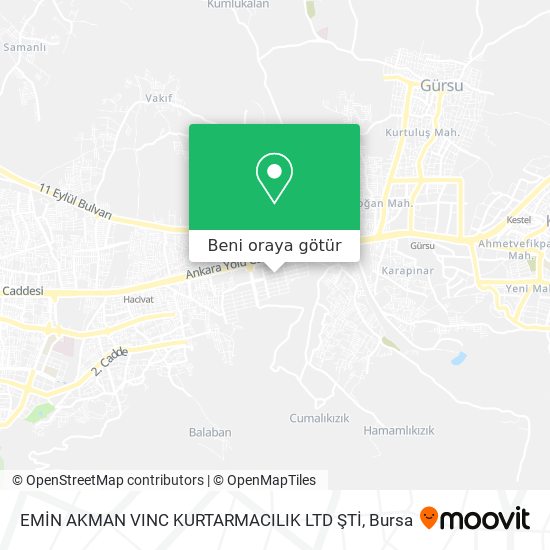 EMİN AKMAN VINC KURTARMACILIK LTD ŞTİ harita