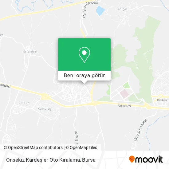 Onsekiz Kardeşler Oto Kiralama harita