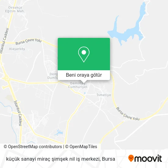 küçük sanayi miraç şimşek nil iş merkezi harita