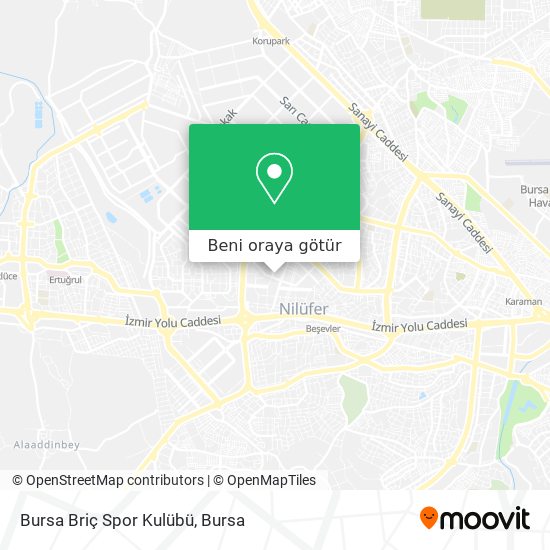 Bursa Briç Spor Kulübü harita