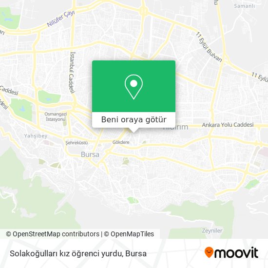 Solakoğulları kız öğrenci yurdu harita