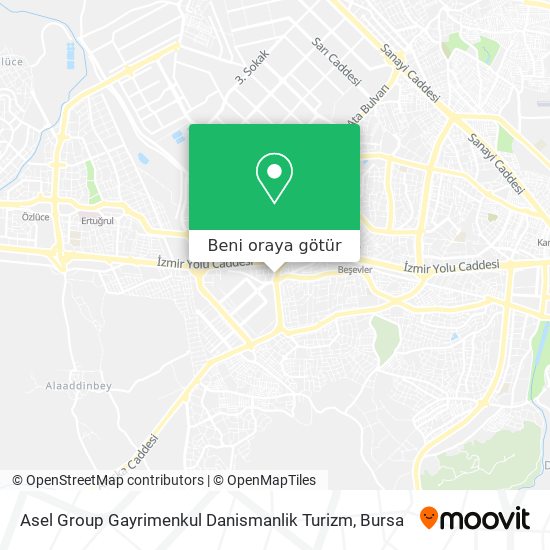 Asel Group Gayrimenkul Danismanlik Turizm harita