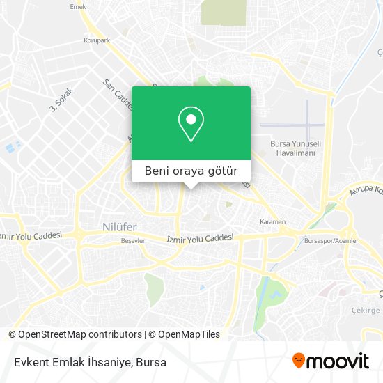 Evkent Emlak İhsaniye harita