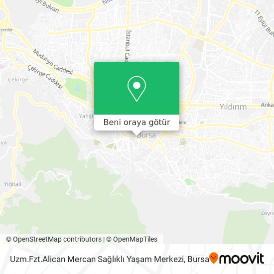 Uzm.Fzt.Alican Mercan Sağlıklı Yaşam Merkezi harita