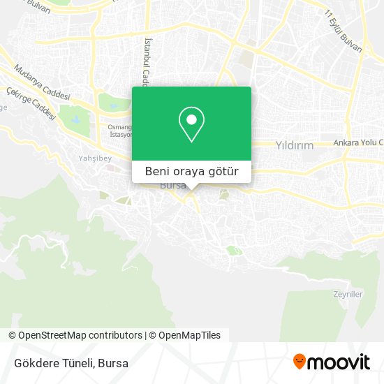 Gökdere Tüneli harita
