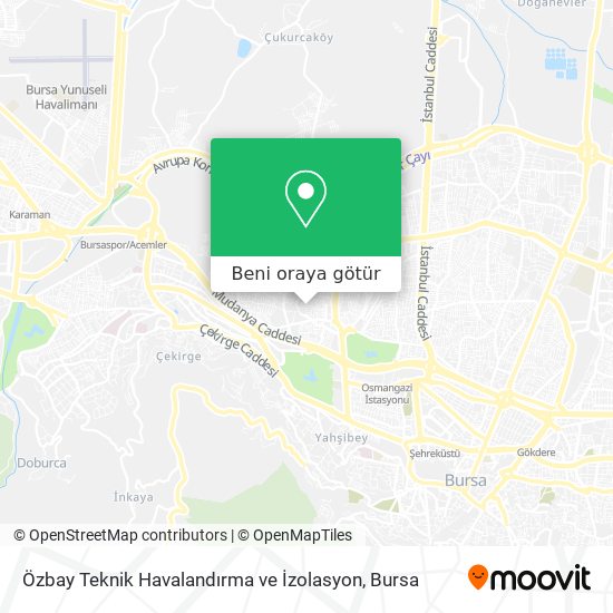 Özbay Teknik Havalandırma ve İzolasyon harita