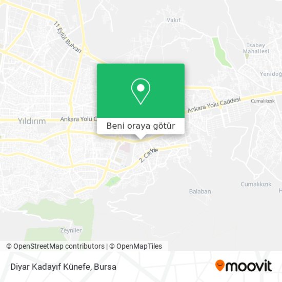 Diyar Kadayıf Künefe harita