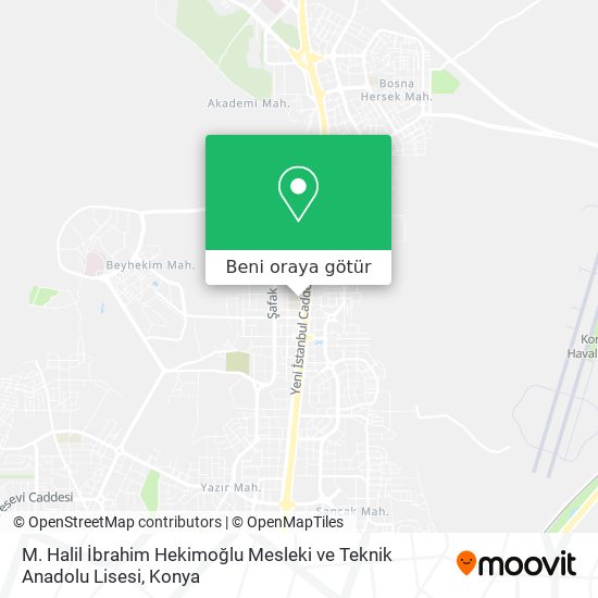M. Halil İbrahim Hekimoğlu Mesleki ve Teknik Anadolu Lisesi harita