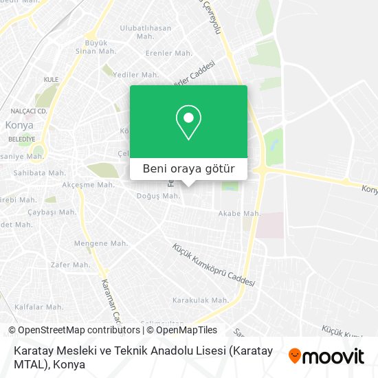 Karatay Mesleki ve Teknik Anadolu Lisesi (Karatay MTAL) harita