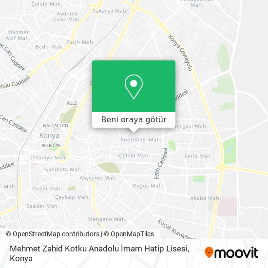 Mehmet Zahid Kotku Anadolu İmam Hatip Lisesi harita