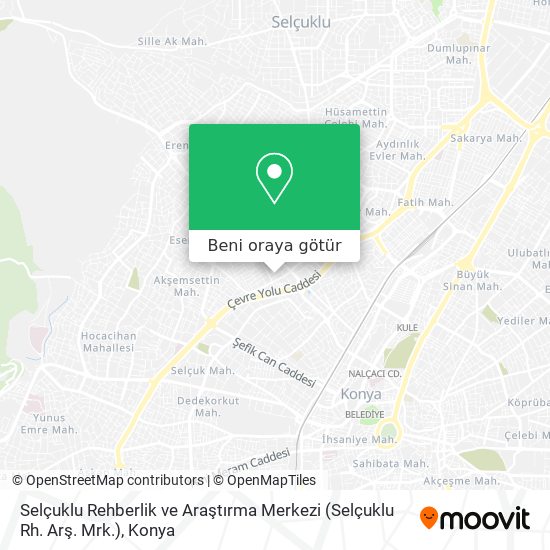 Selçuklu Rehberlik ve Araştırma Merkezi (Selçuklu Rh. Arş. Mrk.) harita