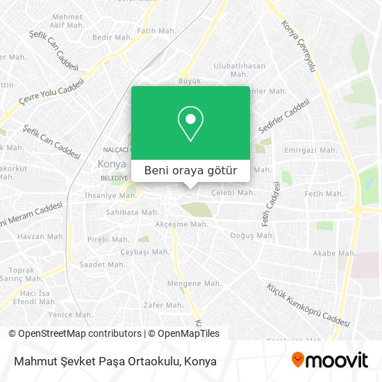 Mahmut Şevket Paşa Ortaokulu harita