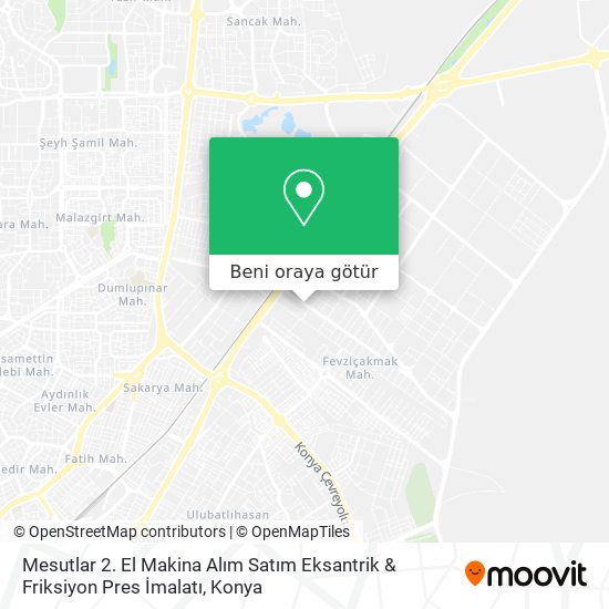 Mesutlar 2. El Makina Alım Satım Eksantrik & Friksiyon Pres İmalatı harita