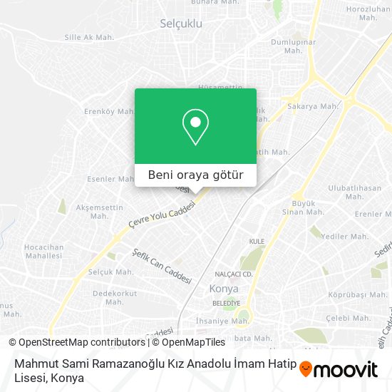 Mahmut Sami Ramazanoğlu Kız Anadolu İmam Hatip Lisesi harita