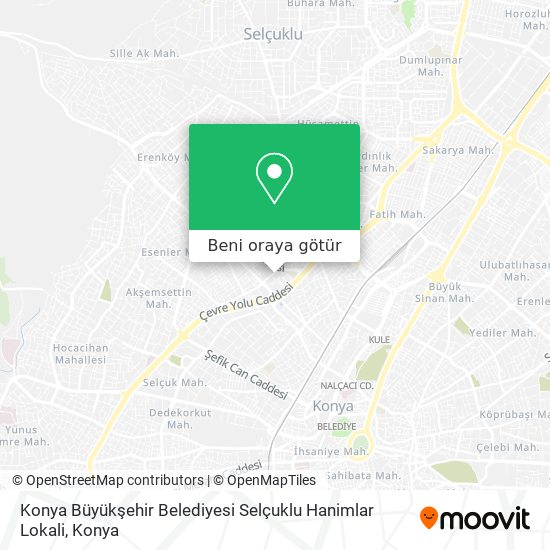 Konya Büyükşehir Belediyesi Selçuklu Hanimlar Lokali harita