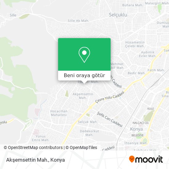 Akşemsettin Mah. harita