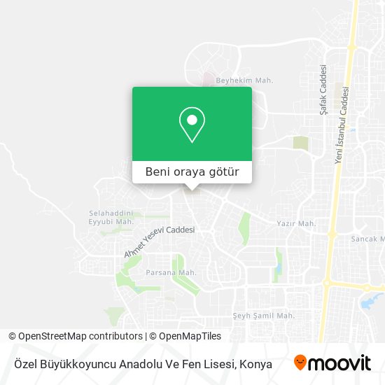 Özel Büyükkoyuncu Anadolu Ve Fen Lisesi harita
