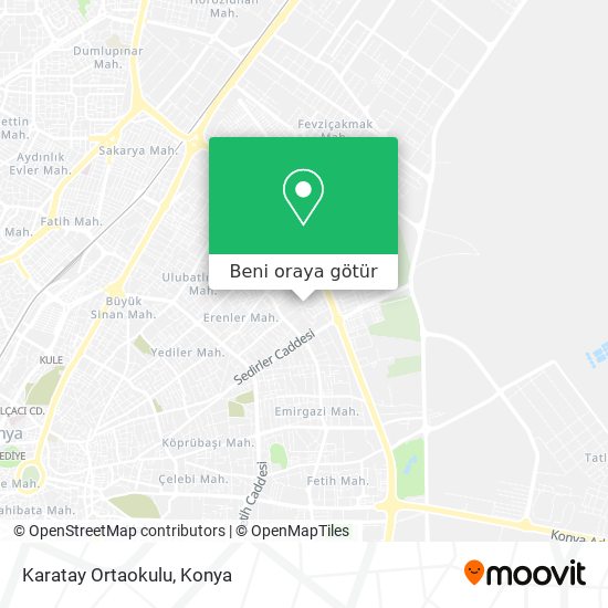 Karatay Ortaokulu harita