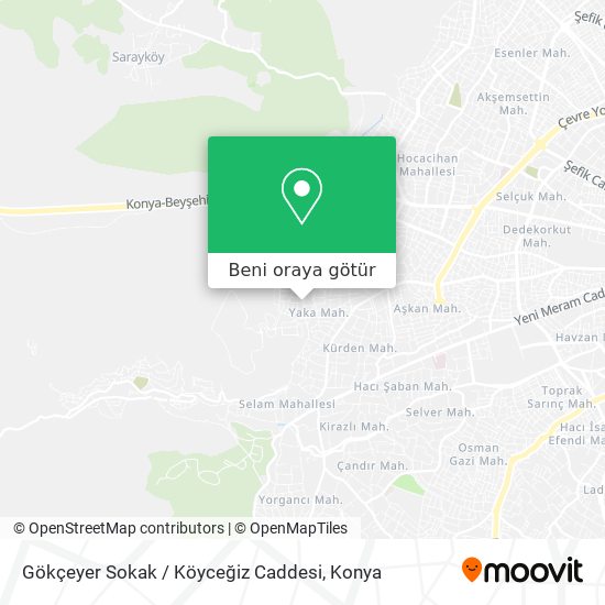 Gökçeyer Sokak / Köyceğiz Caddesi harita
