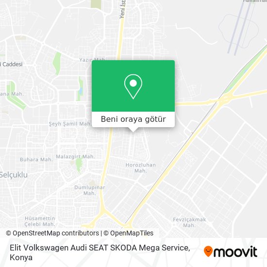 Elit Volkswagen Audi SEAT SKODA Mega Service harita