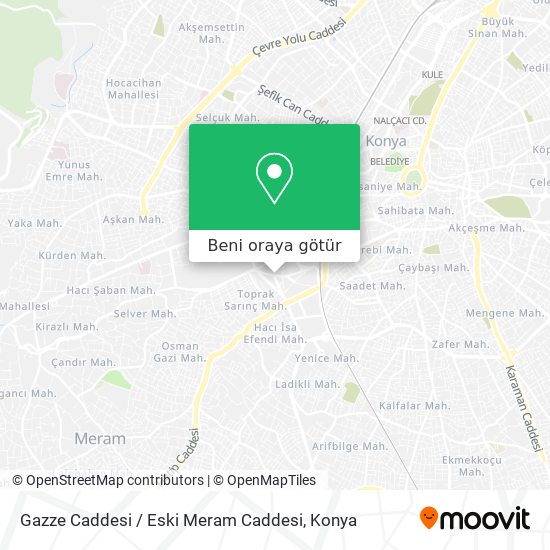 Gazze Caddesi / Eski Meram Caddesi harita