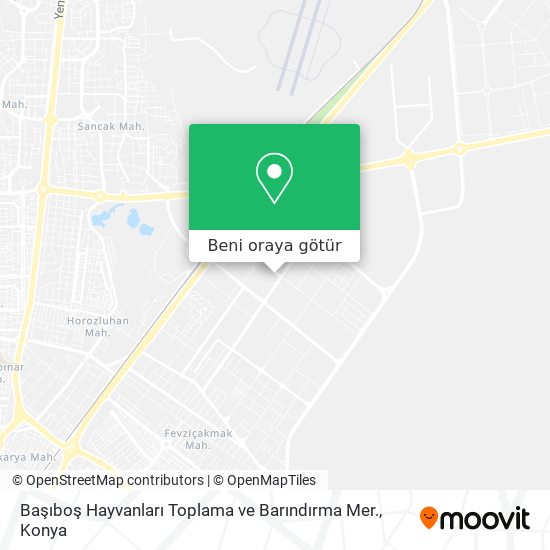 Başıboş Hayvanları Toplama ve Barındırma Mer. harita