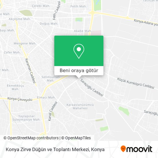 Konya Zirve Düğün ve Toplantı Merkezi harita