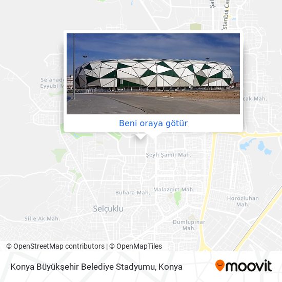 Konya Büyükşehir Belediye Stadyumu harita
