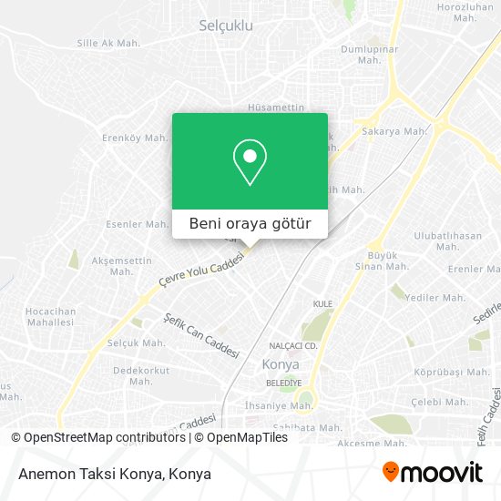 Anemon Taksi Konya harita