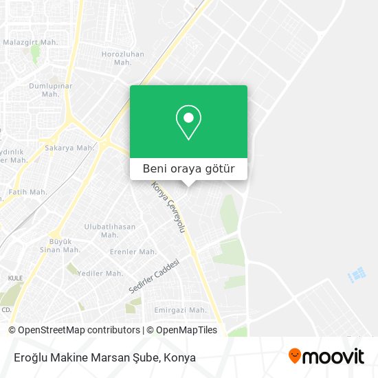 Eroğlu Makine Marsan Şube harita
