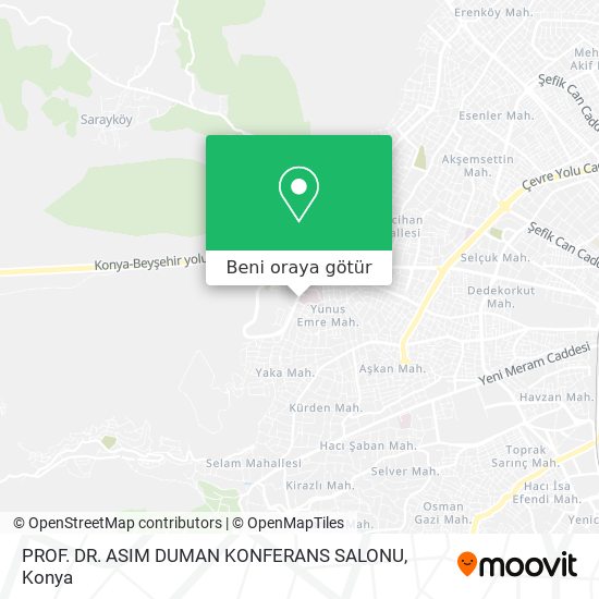 PROF. DR. ASIM DUMAN KONFERANS SALONU harita