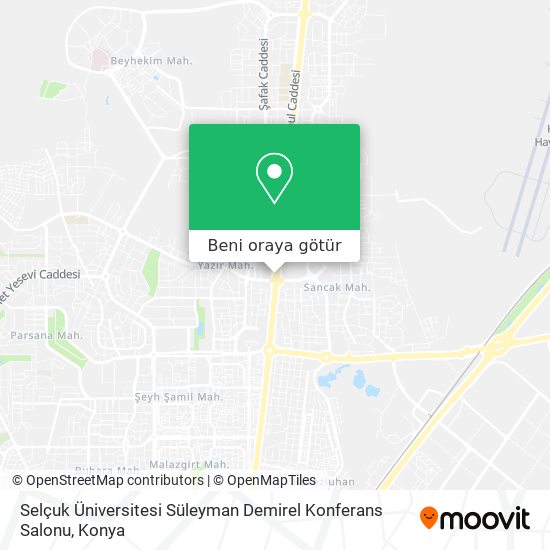 Selçuk Üniversitesi Süleyman Demirel Konferans Salonu harita