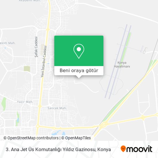 3. Ana Jet Üs Komutanlığı Yıldız Gazinosu harita
