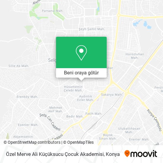 Özel Merve Ali Küçüksucu Çocuk Akademisi harita