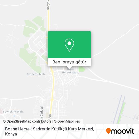 Bosna Hersek Sadrettin Kütükçü Kurs Merkezi harita
