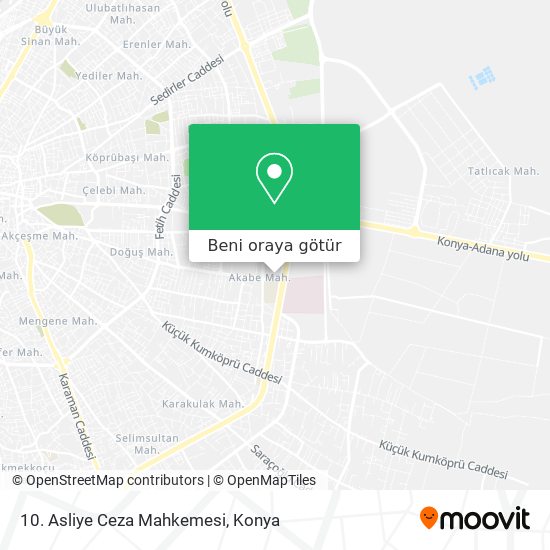 10. Asliye Ceza Mahkemesi harita