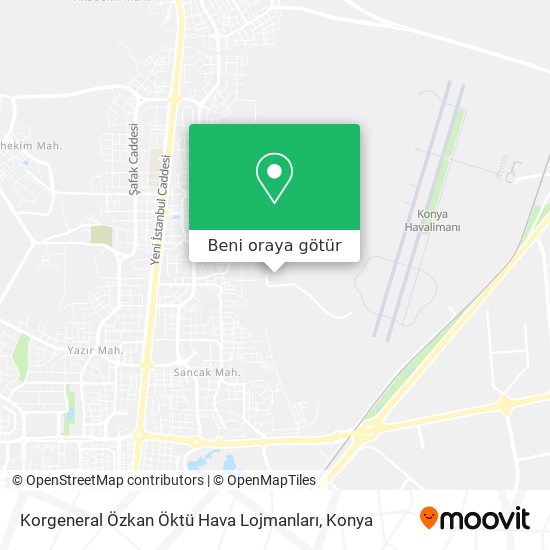 Korgeneral Özkan Öktü Hava Lojmanları harita