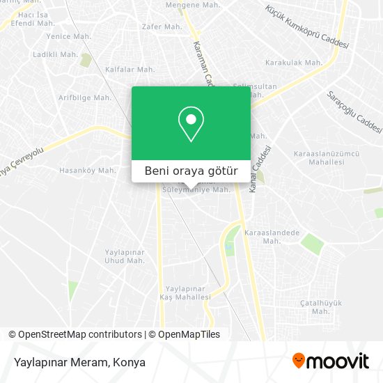 Yaylapınar Meram harita