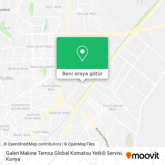 Galen Makine Temsa Global Komatsu Yetkili Servisi harita