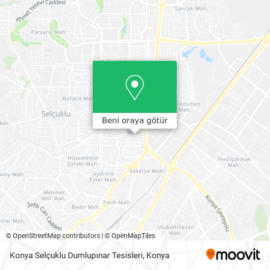 Konya Selçuklu Dumlupınar Tesisleri harita