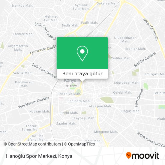Hanoğlu Spor Merkezi harita